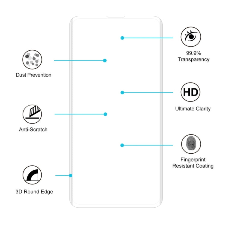 25 PCS Edge Glue 3D Curved Edge Full Screen Tempered Glass Film for Galaxy S10+