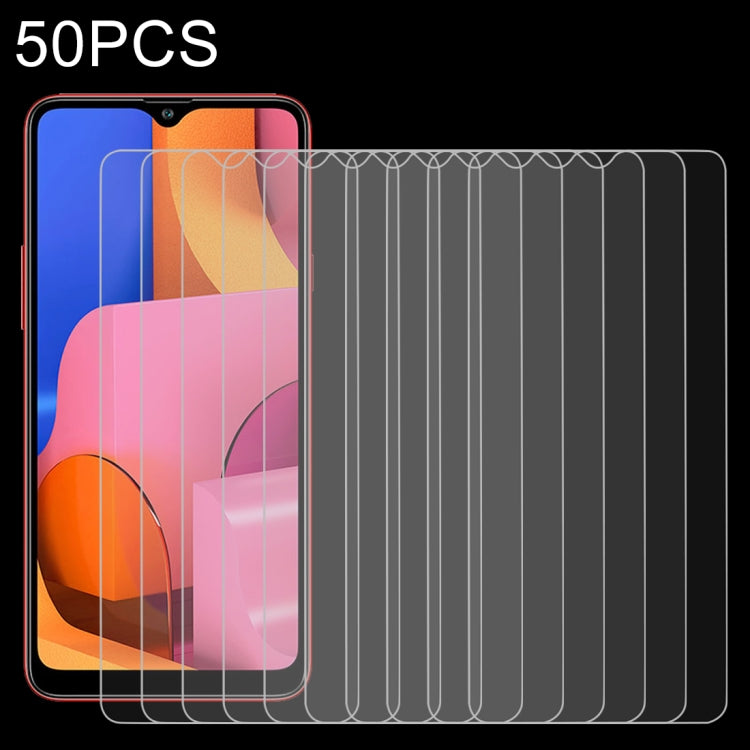 50 PCS 0.26mm 9H 2.5D Tempered Glass Film for Galaxy A20s, For Galaxy A20s (50 PCS)