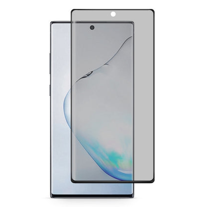 For Galaxy Note 10  0.3mm 9H Surface Hardness 3D Privacy Curved Edge Glue Curved Full Screen Tempered Glass Film, Fingerprint Unlock Is Not Supported