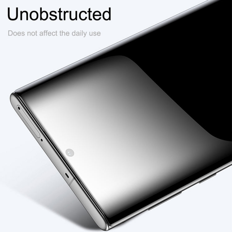 For Galaxy Note 10  0.3mm 9H Surface Hardness 3D Privacy Curved Edge Glue Curved Full Screen Tempered Glass Film, Fingerprint Unlock Is Not Supported