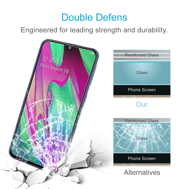 2.5D Non-Full Screen Tempered Glass Film for Galaxy A40, For Galaxy A40 (1 PC)