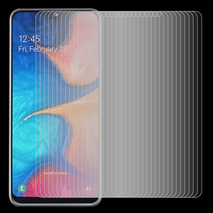 50 PCS 2.5D Non-Full Screen Tempered Glass Film for Galaxy A20e, For Galaxy A20e (50 PCS)