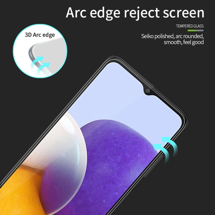 For Samsung Galaxy A22 4G PINWUYO 9H 3D Curved Full Screen Explosion-proof Tempered Glass Film(Black)