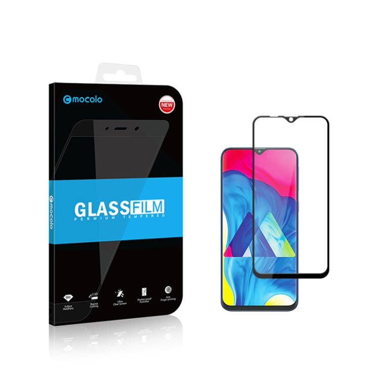 mocolo 0.33mm 9H 2.5D Full Glue Silk Print Tempered Glass Film for Galaxy M10, For Galaxy M10