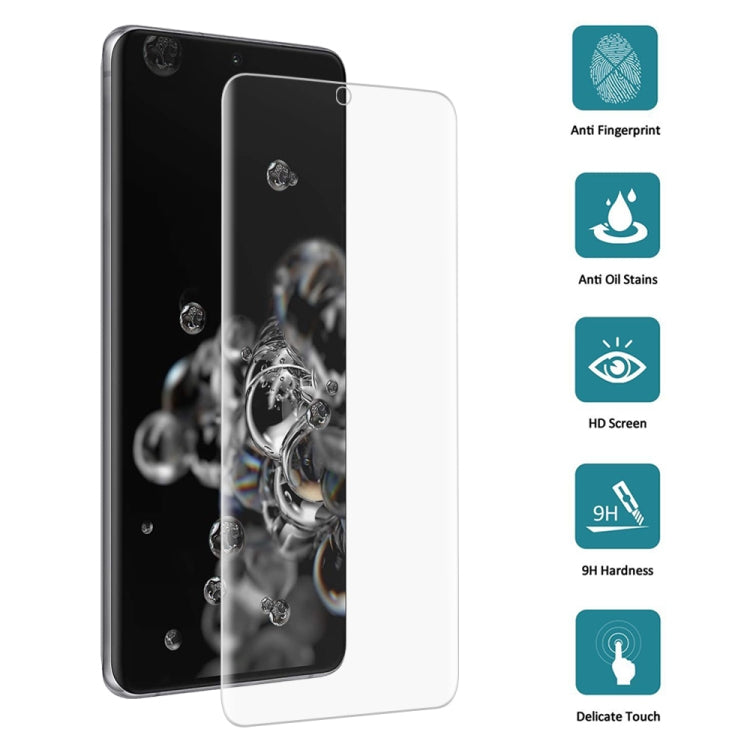 25pcs For Galaxy S20 Ultra 9H HD 3D Curved Edge Tempered Glass Film (Transparent)