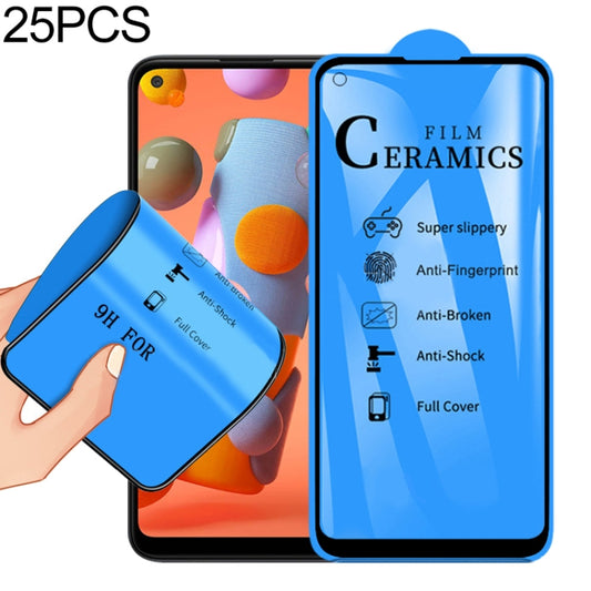 25 PCS For Samsung Galaxy A11 / M11 / Motorola Moto G8 2.5D Full Glue Full Cover Ceramics Film, For Samsung Galaxy A11 (25 PCS)