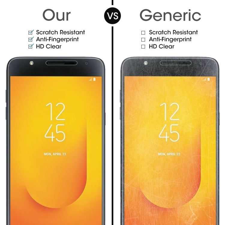 10 PCS 0.26mm 9H 2.5D Tempered Glass Film for Galaxy J7 Duo, For Galaxy J7 Duo (10 PCS)