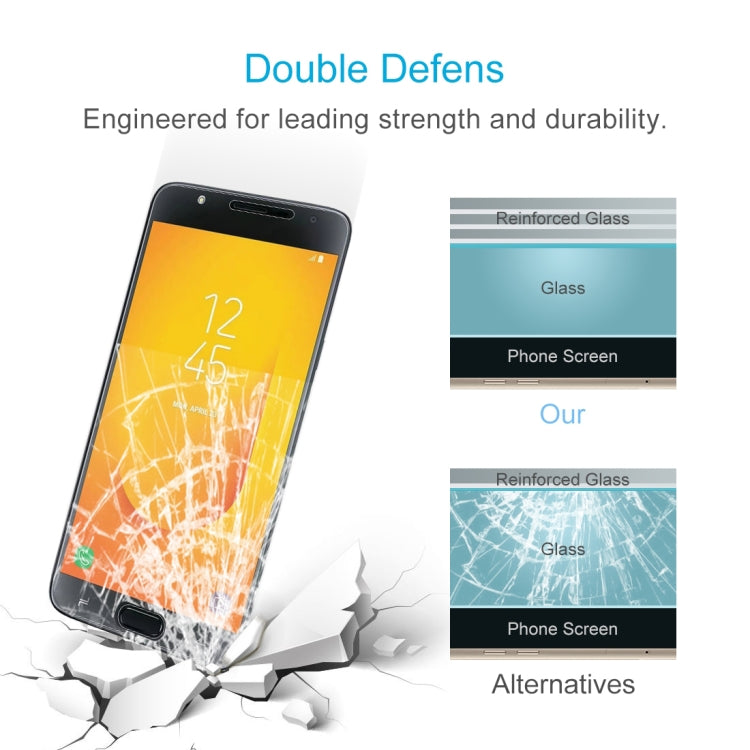 10 PCS 0.26mm 9H 2.5D Tempered Glass Film for Galaxy J7 Duo, For Galaxy J7 Duo (10 PCS)