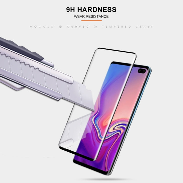 mocolo 0.33mm 9H 3D Round Edge Tempered Glass Film for Galaxy S10, Fingerprint Unlock Is Not Supported