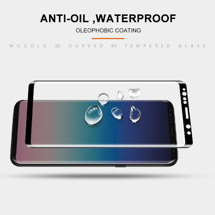 mocolo Full Glue 0.33mm 9H 3D Round Edge Tempered Glass Film for Galaxy S9