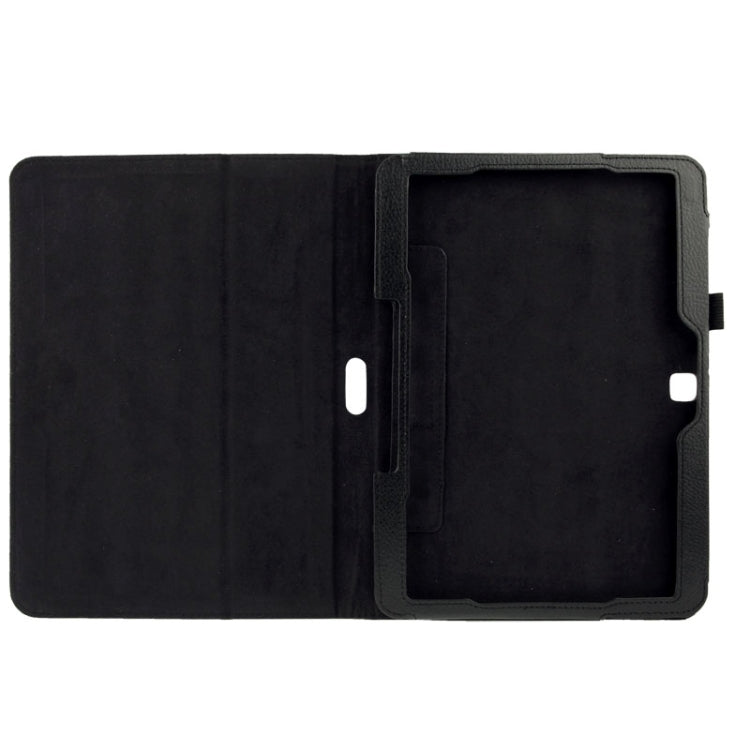Litchi Texture Flip Leather Case with Holder for Galaxy Tab 4 10.1 / T530