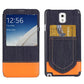 Jeans Style Flip Leather Case with Credit Card Slots & Call Display ID for Galaxy Note III / N9000