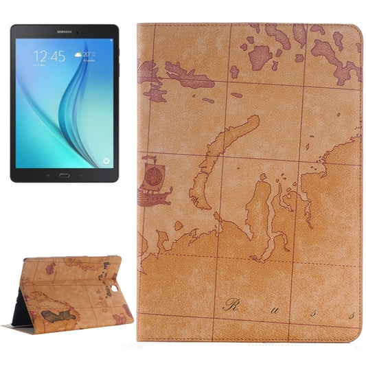 Map Pattern Leather Case with Holder & Card slots & Wallet for Galaxy Tab A 9.7 4G LTE / T555, Random Pattern Delivery, S-SCS-3633A, S-SCS-3633B, S-SCS-3633C