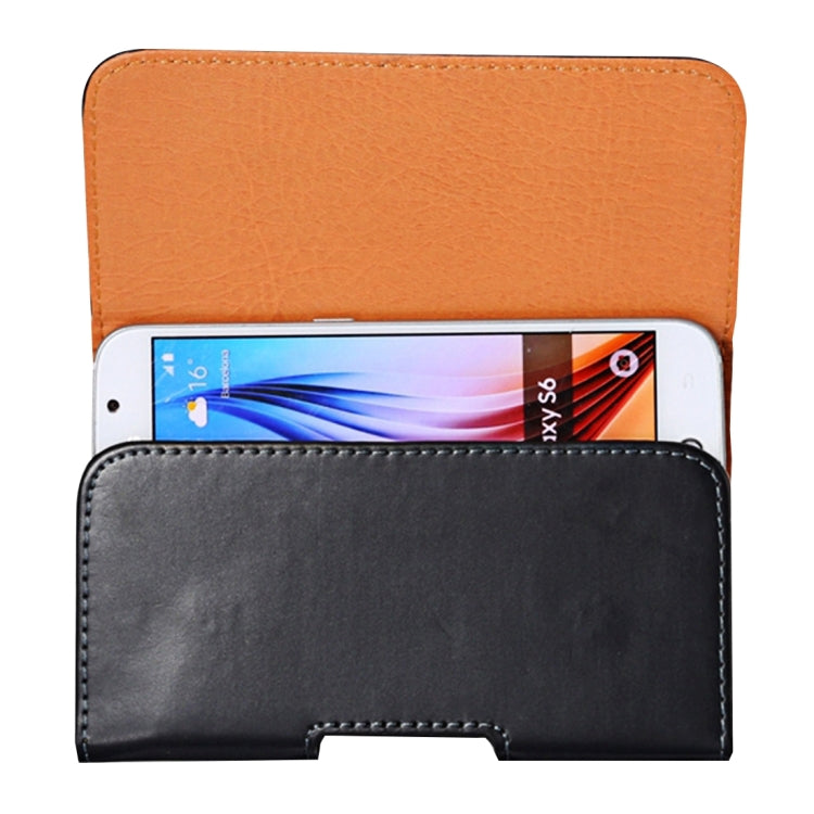 For iPhone X  & Galaxy S7 / G930 & S6 Edge / G925 & S6 / G920 & S5 / G900 & Grand DUOS I9082 Smooth Surface Vertical Flip Leather Case Waist Bag with Back Splint