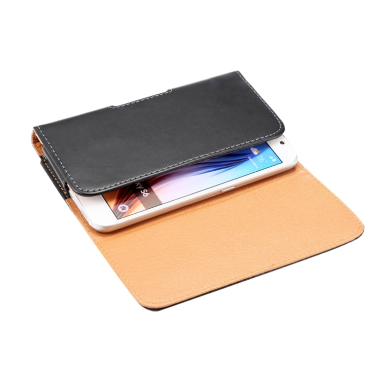 For iPhone X  & Galaxy S7 / G930 & S6 Edge / G925 & S6 / G920 & S5 / G900 & Grand DUOS I9082 Smooth Surface Vertical Flip Leather Case Waist Bag with Back Splint