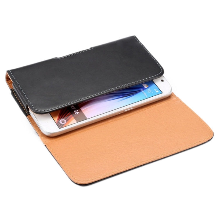 For iPhone X  & Galaxy S6 / G920 Crazy Horse Texture Vertical Flip Leather Case / Waist Bag with Back Splint