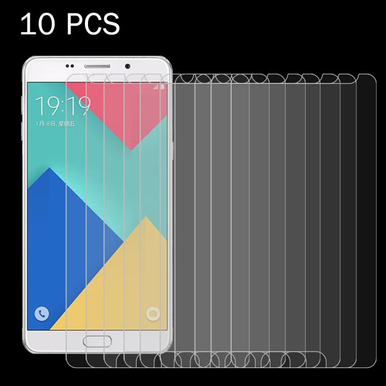 10 PCS for Galaxy A9 / A900 0.26mm 9H Surface Hardness 2.5D Explosion-proof Tempered Glass Screen Film, 10pcs