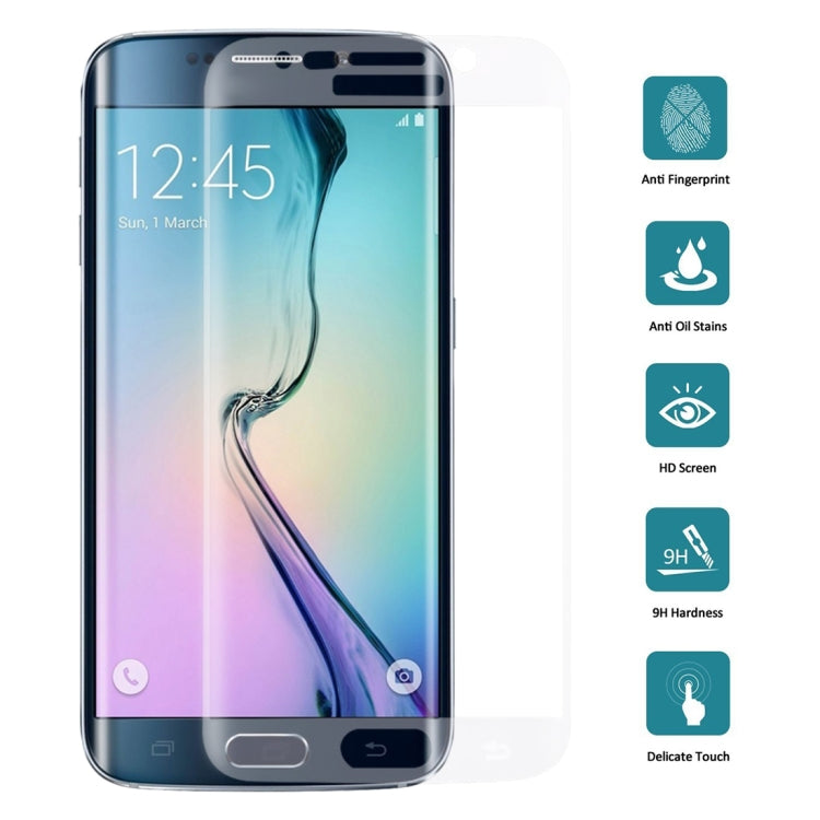 0.3mm 9H Surface Hardness 3D Curved Surface Full Screen Cover Explosion-proof Tempered Glass Film for Galaxy S6 edge