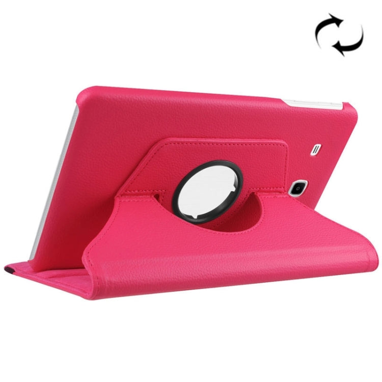 Litchi Texture Horizontal Flip Solid Color Leather Case with 360 Degrees Rotation Holder for Galaxy Tab E 9.6 / T560 / T561