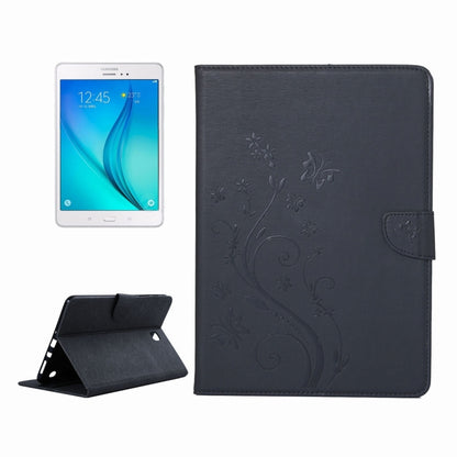 For Galaxy Tab A 8.0 / T350 Pressed Flowers Butterfly Pattern Horizontal Flip PU Leather Case with Magnetic Buckle & Holder & Card Slots & Wallet, For Galaxy Tab A 8.0 / T350
