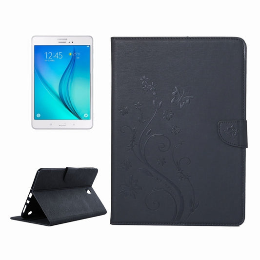 For Galaxy Tab A 8.0 / T350 Pressed Flowers Butterfly Pattern Horizontal Flip PU Leather Case with Magnetic Buckle & Holder & Card Slots & Wallet, For Galaxy Tab A 8.0 / T350