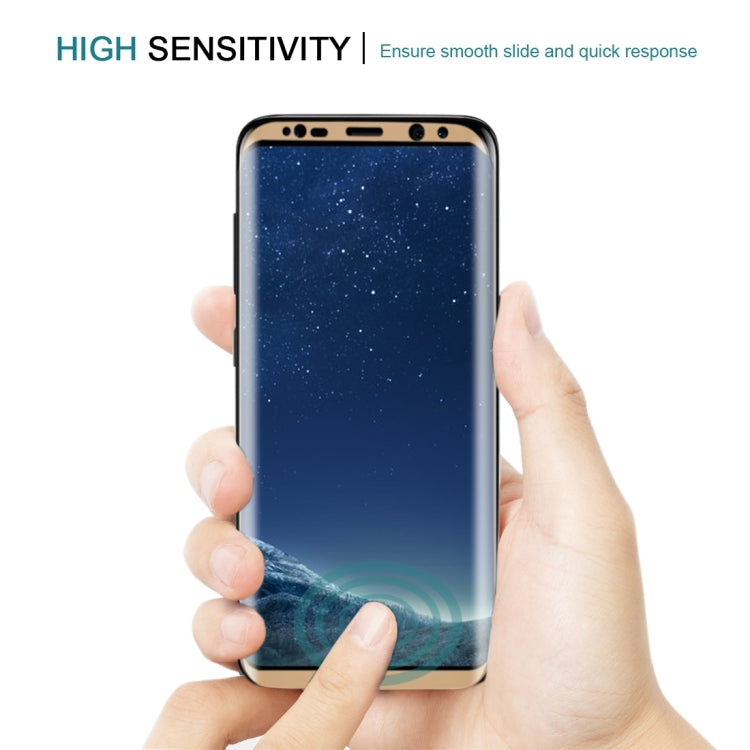 For Galaxy S8 / G950 0.3mm 9H Surface Hardness 3D Curved Silk-screen Full Screen Tempered Glass Screen Protector