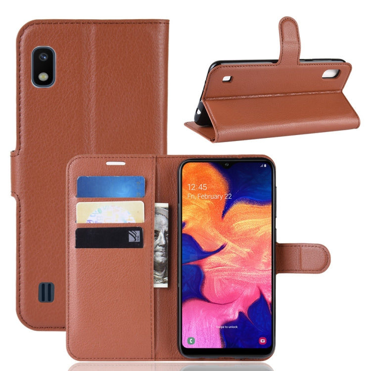 Litchi Texture Horizontal Flip Leather Case for Galaxy A10, with Wallet & Holder & Card Slots, For Galaxy A10 (1), For Galaxy A10  (1), For Galaxy A10
