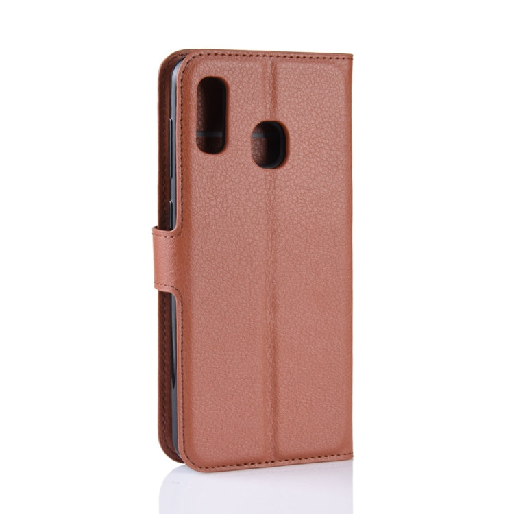 Litchi Texture Horizontal Flip Leather Case for Galaxy A30, with Wallet & Holder & Card Slots, For Galaxy A30