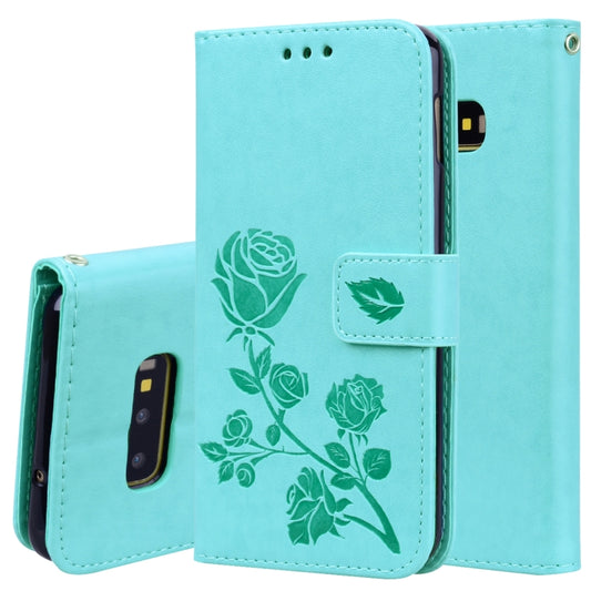Rose Embossed Horizontal Flip PU Leather Case for Galaxy S10e, with Holder & Card Slots & Wallet