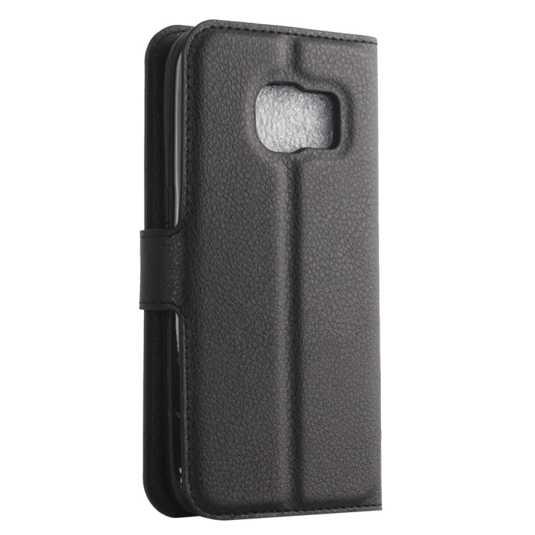 For Galaxy S6 Edge / G925 Litchi Texture Horizontal Flip Leather Case with Holder & Card Slots & Wallet, For Galaxy S6 edge