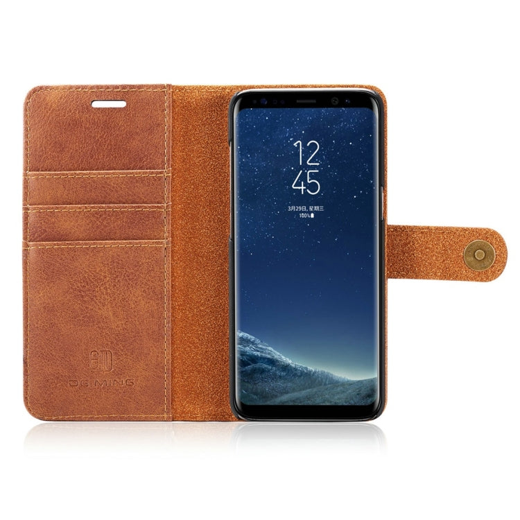 DG.MING for Galaxy S8 Crazy Horse Texture Horizontal Flip Detachable Magnetic Protective Case with Holder & Card Slots & Wallet, Galaxy S8