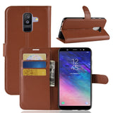 For Galaxy A6+ 2018 Litchi Texture Horizontal Flip Leather Case with Holder & Card Slots & Wallet, For Galaxy A6+ 2018, Galaxy A6+ 2018