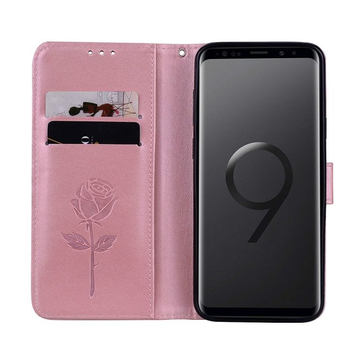 Rose Embossed Horizontal Flip Environmental PU Leather Case with Holder & Card Slots & Wallet for Galaxy S9+