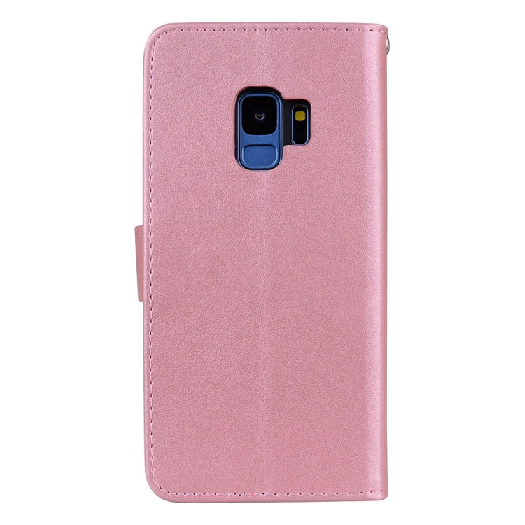 For Galaxy S9 Rose Embossed Horizontal Flip Environmental PU Leather Case with Holder & Card Slots & Wallet