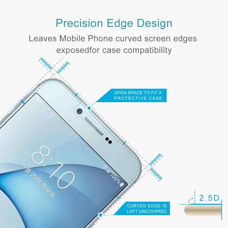 0.26mm 9H 2.5D Tempered Glass Film for Galaxy A8 (2016), For Galaxy A8 (2016)(1 PC)