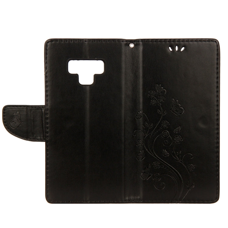 Embossed Butterfly Pattern Horizontal Flip Leather Case with Card Slot & Holder & Wallet & Lanyard For Galaxy Note9, For Galaxy Note9