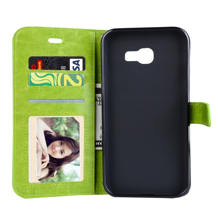 For Galaxy A5 (2017) / A520 Crazy Horse Texture Horizontal Flip PU Leather Case with Holder & Card Slots & Wallet & Photo Frame & Lanyard & Magnetic Buckle, For Galaxy A5 (2017)