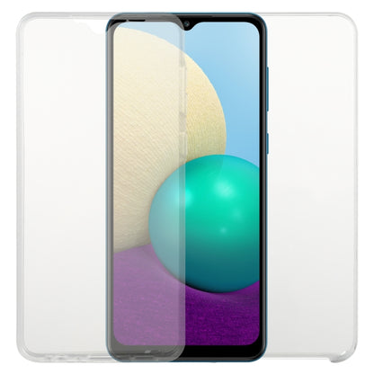 For Samsung Galaxy A02 PC+TPU Ultra-Thin Double-Sided All-Inclusive Transparent Mobile Phone Case, For Samsung Galaxy A02