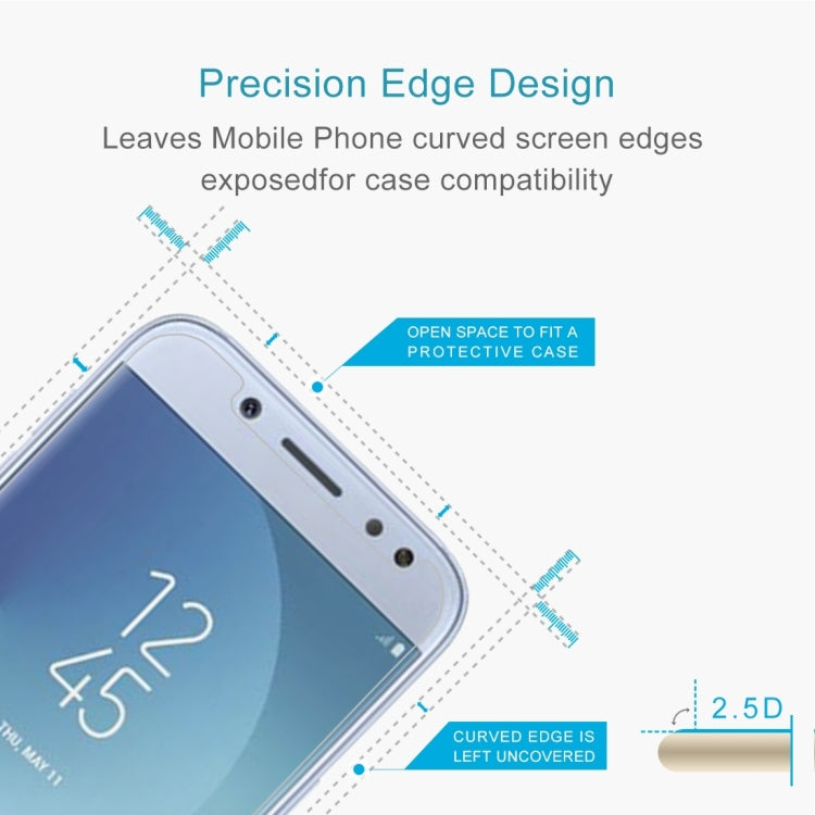 1 PCS For Galaxy J5 (2017) (EU Version) 0.26mm 9H Surface Hardness 2.5D Explosion-proof Non-full Screen Tempered Glass Screen Film, For Galaxy J5 (2017) (EU Version) (1 PC)