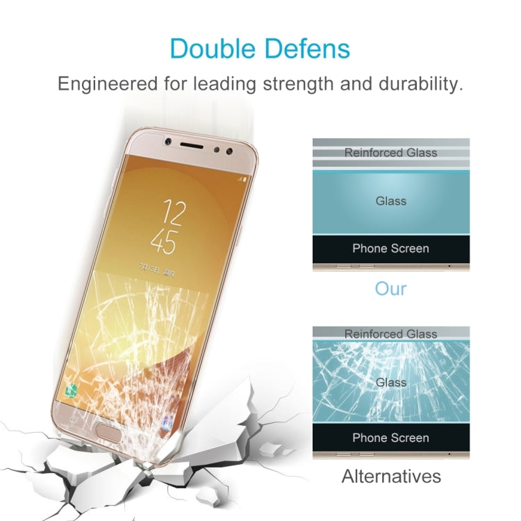 1 PCS For Galaxy J7 (2017) (EU Version) 0.26mm 9H Surface Hardness 2.5D Explosion-proof Non-full Screen Tempered Glass Screen Film, For Galaxy J7 (2017) (EU Version) (1 PC)