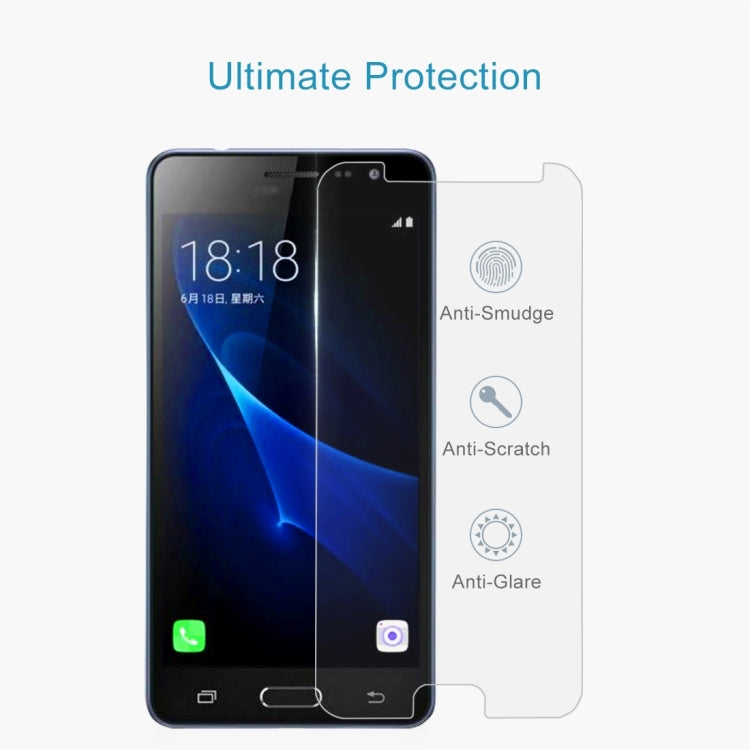 10 PCS For Galaxy J3 (2017) (EU Version) 0.26mm 9H Surface Hardness 2.5D Explosion-proof Non-full Screen Tempered Glass Screen Film, For Galaxy J3 (2017) (EU Version)(10 PCS)