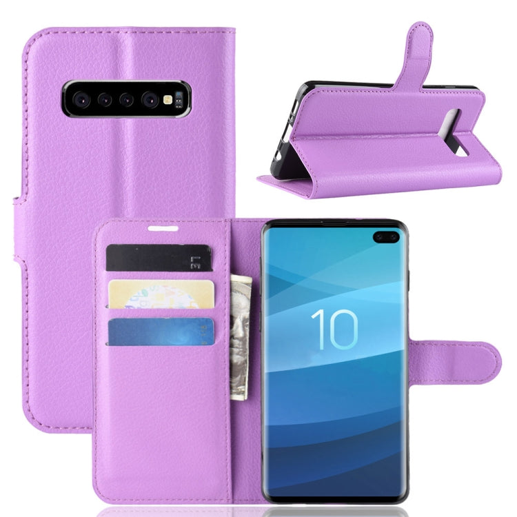 Litchi Texture Horizontal Flip Leather Case for Galaxy S10 , with Wallet & Holder & Card Slots, Galaxy S10, For Galaxy S10
