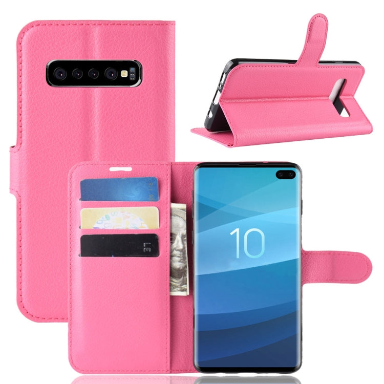 Litchi Texture Horizontal Flip Leather Case for Galaxy S10 , with Wallet & Holder & Card Slots, Galaxy S10, For Galaxy S10