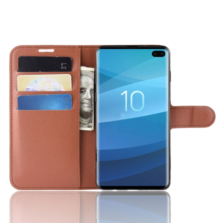 Litchi Texture Horizontal Flip Leather Case for Galaxy S10 , with Wallet & Holder & Card Slots, Galaxy S10, For Galaxy S10