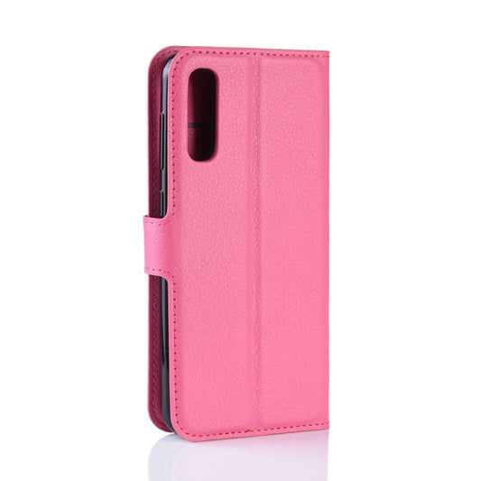 Litchi Texture Horizontal Flip Leather Case for Galaxy A70, with Wallet & Holder & Card Slots, For Galaxy A70