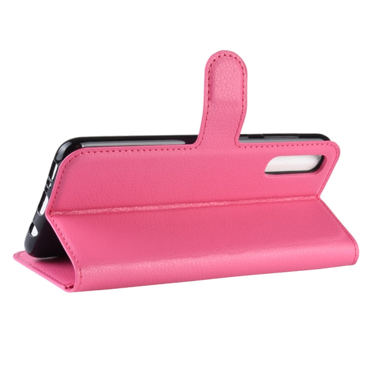 Litchi Texture Horizontal Flip Leather Case for Galaxy A70, with Wallet & Holder & Card Slots, For Galaxy A70