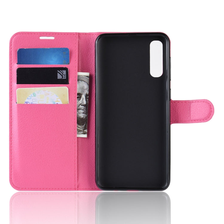 Litchi Texture Horizontal Flip Leather Case for Galaxy A70, with Wallet & Holder & Card Slots, For Galaxy A70