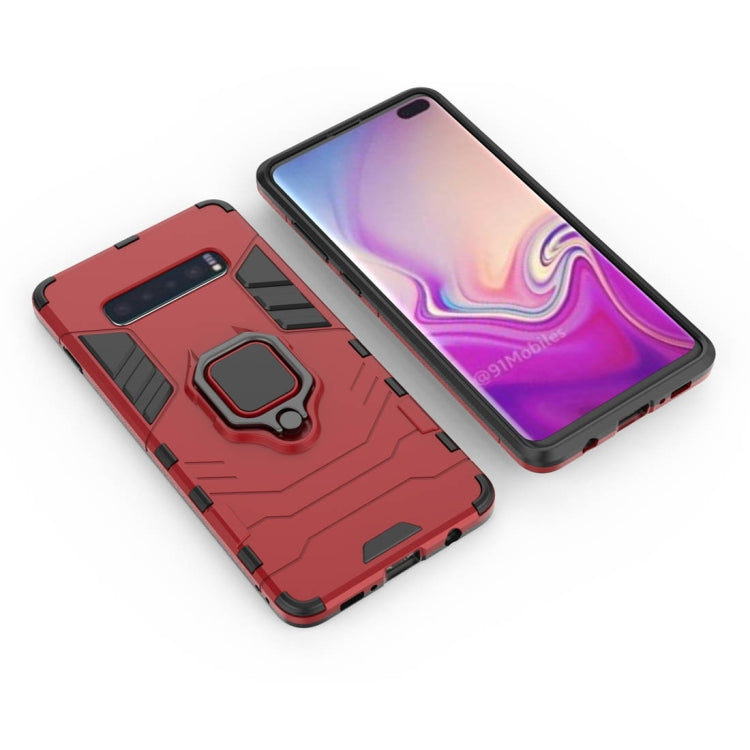 PC + TPU Shockproof Protective Case for Samsung Galaxy S10 Plus, with Magnetic Ring Holder, For Galaxy S10 Plus, For Samsung Galaxy S10 Plus