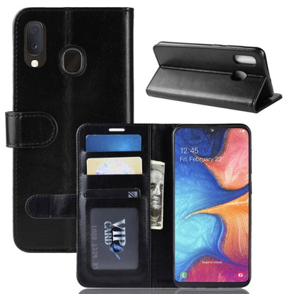 R64 Texture Single Fold Horizontal Flip Leather Case for Galaxy A20e, with Holder & Card Slots & Wallet, For Galaxy A20e