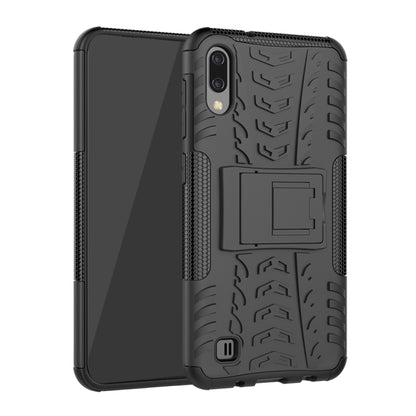 Shockproof  PC + TPU Tire Pattern Case for Galaxy M10, with Holder